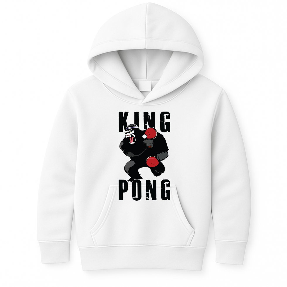 Vintage King Pong Ping Pong Table Tennis Player Game Gift Kids Hoodie
