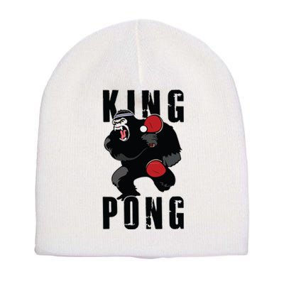 Vintage King Pong Ping Pong Table Tennis Player Game Gift Short Acrylic Beanie