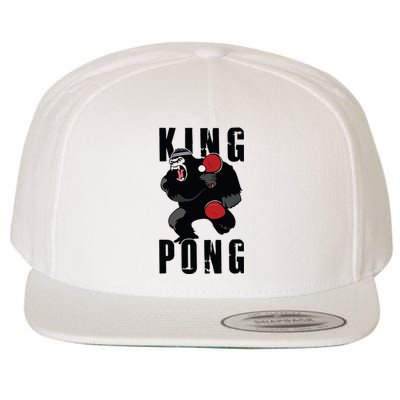 Vintage King Pong Ping Pong Table Tennis Player Game Gift Wool Snapback Cap