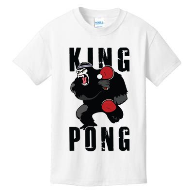 Vintage King Pong Ping Pong Table Tennis Player Game Gift Kids T-Shirt