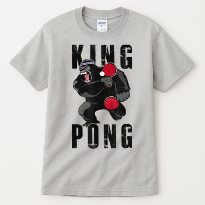 Vintage King Pong Ping Pong Table Tennis Player Game Tall T-Shirt
