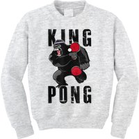 Vintage King Pong Ping Pong Table Tennis Player Game Kids Sweatshirt