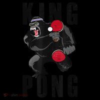 Vintage King Pong Ping Pong Table Tennis Player Game Bucket Hat