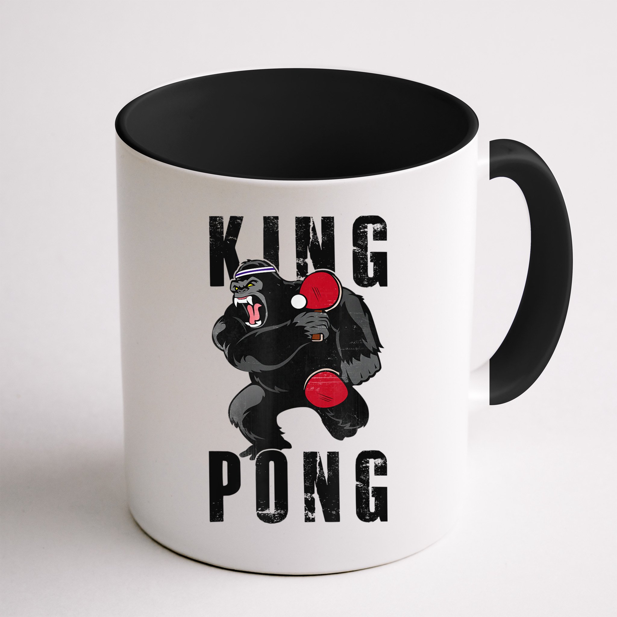 Vintage King Pong Ping Pong Table Tennis Player Game Mug