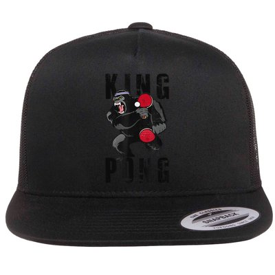 Vintage King Pong Ping Pong Table Tennis Player Game Flatbill Hat