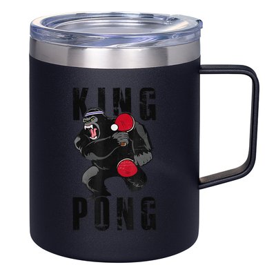 Vintage King Pong Ping Pong Table Tennis Player Game 12oz Stainless Steel Coffee Mug