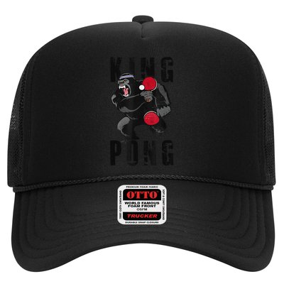Vintage King Pong Ping Pong Table Tennis Player Game Trucker Hat