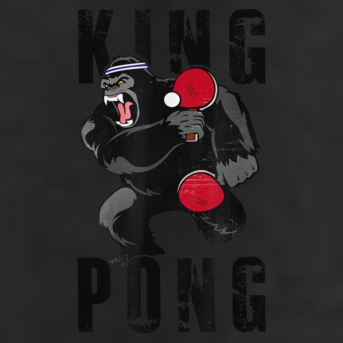 Vintage King Pong Ping Pong Table Tennis Player Game Golf Towel