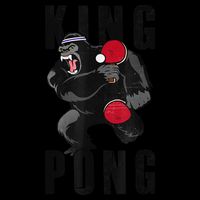 Vintage King Pong Ping Pong Table Tennis Player Game Crop Top