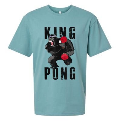 Vintage King Pong Ping Pong Table Tennis Player Game Sueded Cloud Jersey T-Shirt