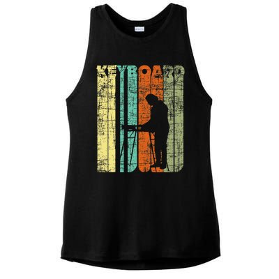 Vintage Keyboard Player Keyboardist Keyboarder Pianist Ladies PosiCharge Tri-Blend Wicking Tank