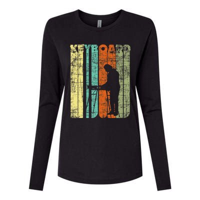 Vintage Keyboard Player Keyboardist Keyboarder Pianist Womens Cotton Relaxed Long Sleeve T-Shirt