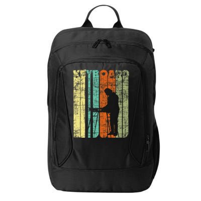 Vintage Keyboard Player Keyboardist Keyboarder Pianist City Backpack