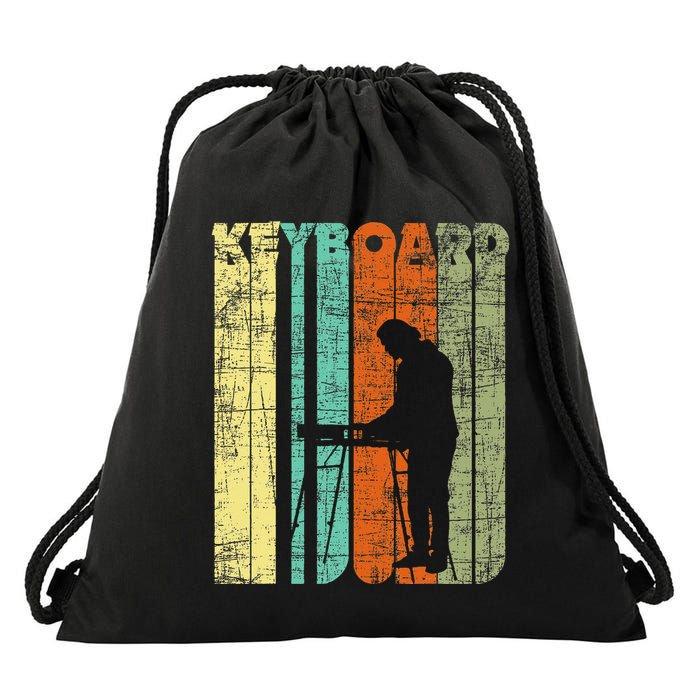 Vintage Keyboard Player Keyboardist Keyboarder Pianist Drawstring Bag