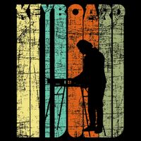 Vintage Keyboard Player Keyboardist Keyboarder Pianist Drawstring Bag