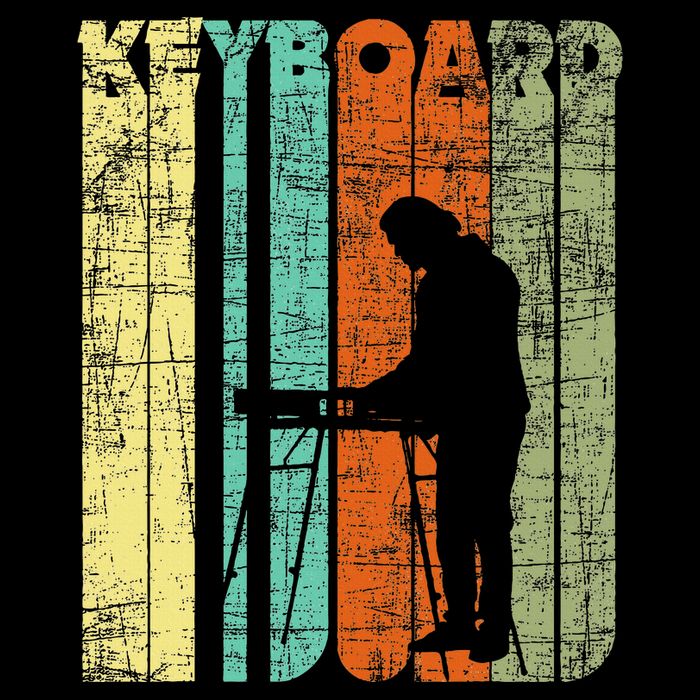 Vintage Keyboard Player Keyboardist Keyboarder Pianist Drawstring Bag