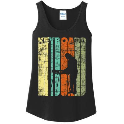 Vintage Keyboard Player Keyboardist Keyboarder Pianist Ladies Essential Tank