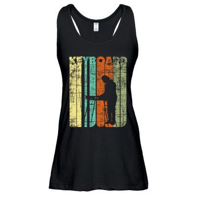 Vintage Keyboard Player Keyboardist Keyboarder Pianist Ladies Essential Flowy Tank