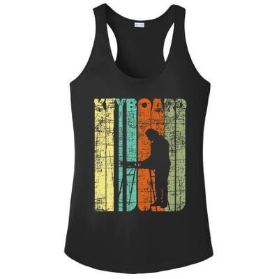 Vintage Keyboard Player Keyboardist Keyboarder Pianist Ladies PosiCharge Competitor Racerback Tank