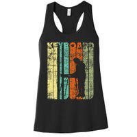 Vintage Keyboard Player Keyboardist Keyboarder Pianist Women's Racerback Tank