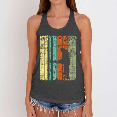 Vintage Keyboard Player Keyboardist Keyboarder Pianist Women's Knotted Racerback Tank