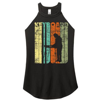 Vintage Keyboard Player Keyboardist Keyboarder Pianist Women's Perfect Tri Rocker Tank