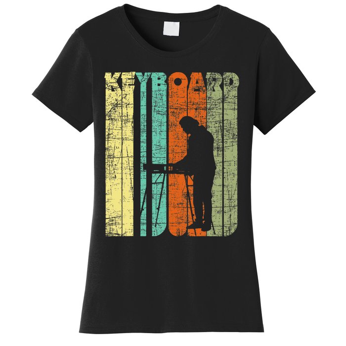 Vintage Keyboard Player Keyboardist Keyboarder Pianist Women's T-Shirt