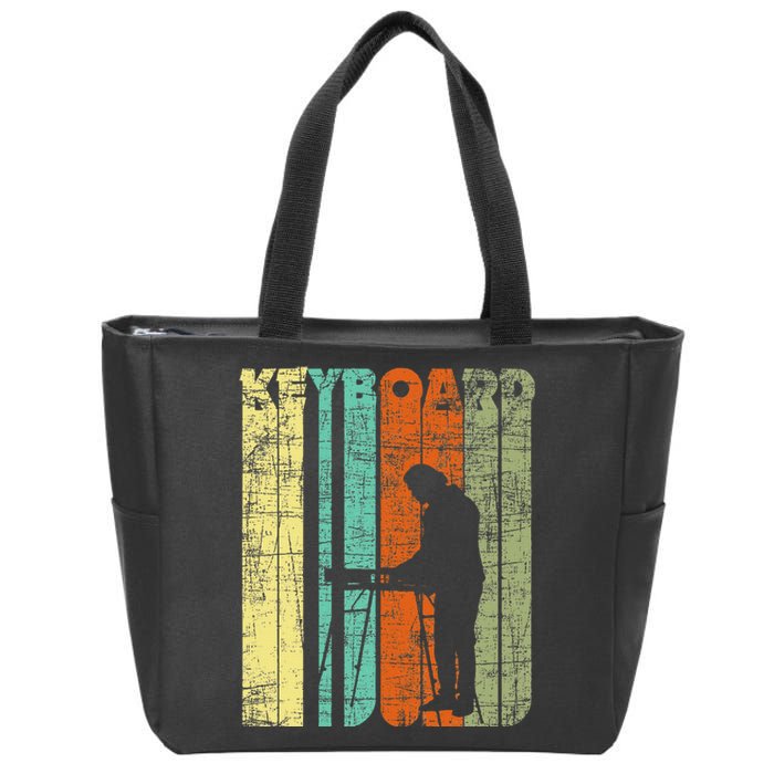 Vintage Keyboard Player Keyboardist Keyboarder Pianist Zip Tote Bag