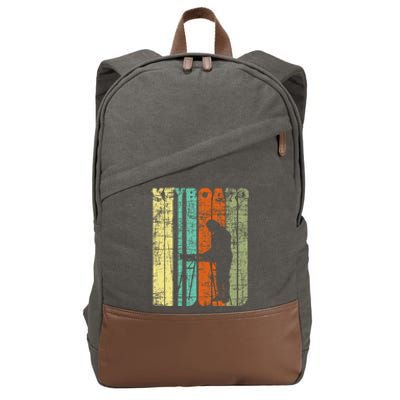 Vintage Keyboard Player Keyboardist Keyboarder Pianist Cotton Canvas Backpack