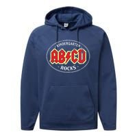 Vintage Kindergarten Rocks Dark Essential Performance Fleece Hoodie