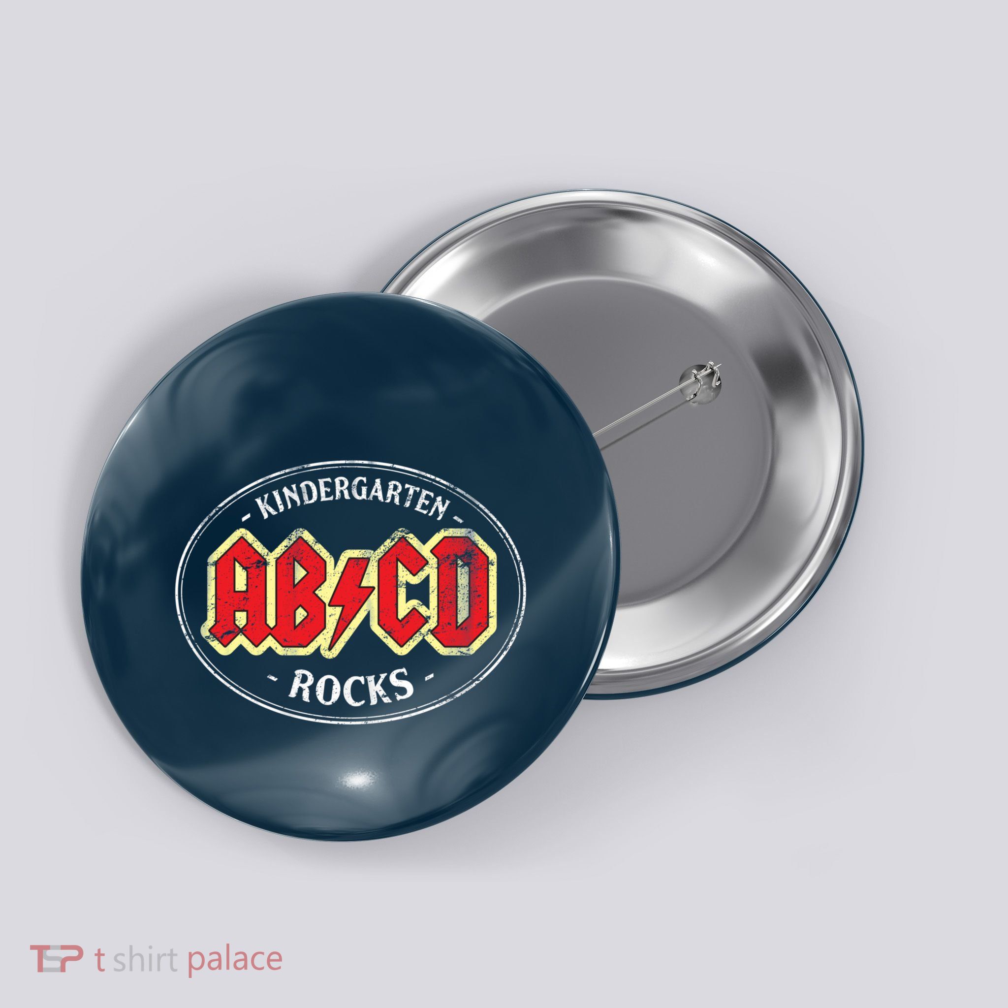 Vintage Kindergarten Rocks Dark Essential Button