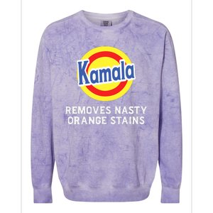 Vote Kamala Removes Nasty Orange Stains Detergent Funny Colorblast Crewneck Sweatshirt