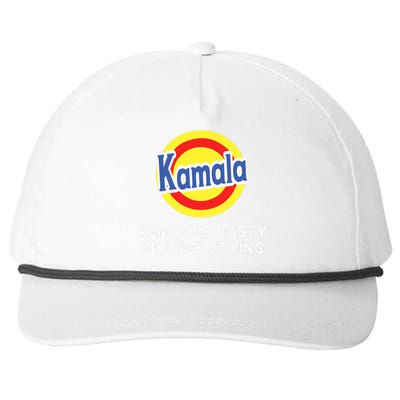 Vote Kamala Removes Nasty Orange Stains Detergent Funny Snapback Five-Panel Rope Hat