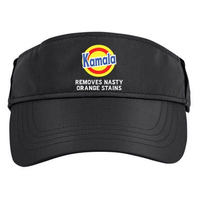 Vote Kamala Removes Nasty Orange Stains Detergent Funny Adult Drive Performance Visor