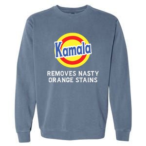 Vote Kamala Removes Nasty Orange Stains Detergent Funny Garment-Dyed Sweatshirt