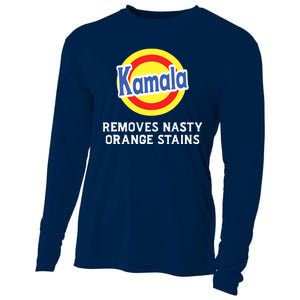 Vote Kamala Removes Nasty Orange Stains Detergent Funny Cooling Performance Long Sleeve Crew