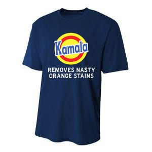 Vote Kamala Removes Nasty Orange Stains Detergent Funny Performance Sprint T-Shirt