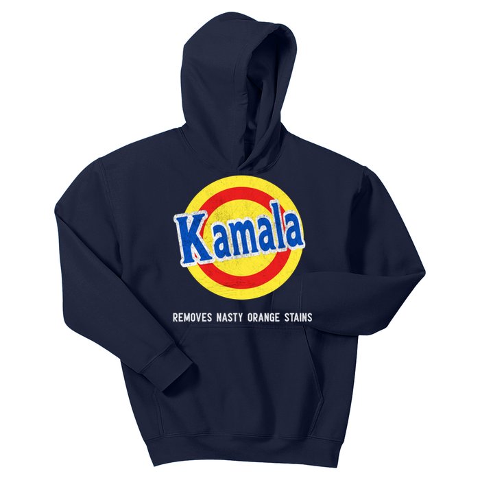 Vote Kamala Removes Nasty Orange Stains Funny Kids Hoodie