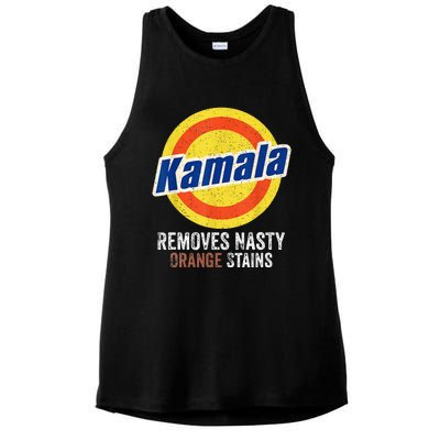 Vote Kamala Removes Nasty Orange Stains Funny Ladies PosiCharge Tri-Blend Wicking Tank