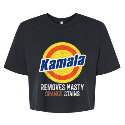 Vote Kamala Removes Nasty Orange Stains Funny Bella+Canvas Jersey Crop Tee