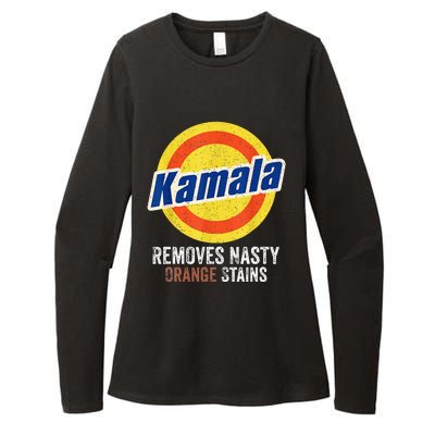 Vote Kamala Removes Nasty Orange Stains Funny Womens CVC Long Sleeve Shirt