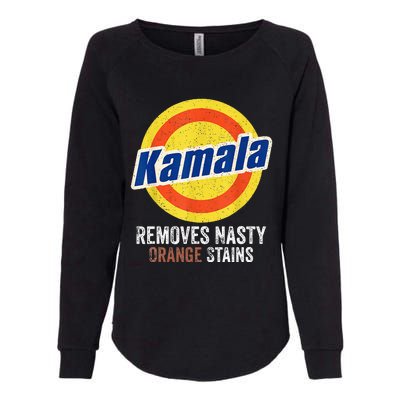 Vote Kamala Removes Nasty Orange Stains Funny Womens California Wash Sweatshirt