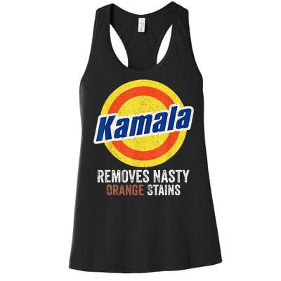 Vote Kamala Removes Nasty Orange Stains Funny Women's Racerback Tank