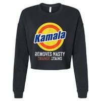 Vote Kamala Removes Nasty Orange Stains Funny Cropped Pullover Crew