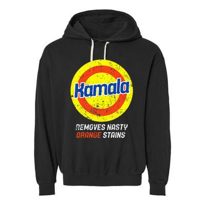 Vote Kamala Removes Nasty Orange Stains Funny Vintage Garment-Dyed Fleece Hoodie