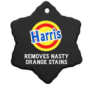 Vote Kamala Removes Nasty Orange Stains Detergent Funny Ceramic Star Ornament