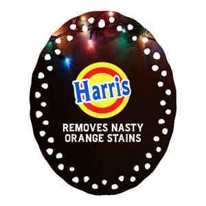 Vote Kamala Removes Nasty Orange Stains Detergent Funny Ceramic Oval Ornament