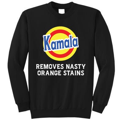 Vote Kamala Removes Nasty Orange Stains Detergent Funny Sweatshirt