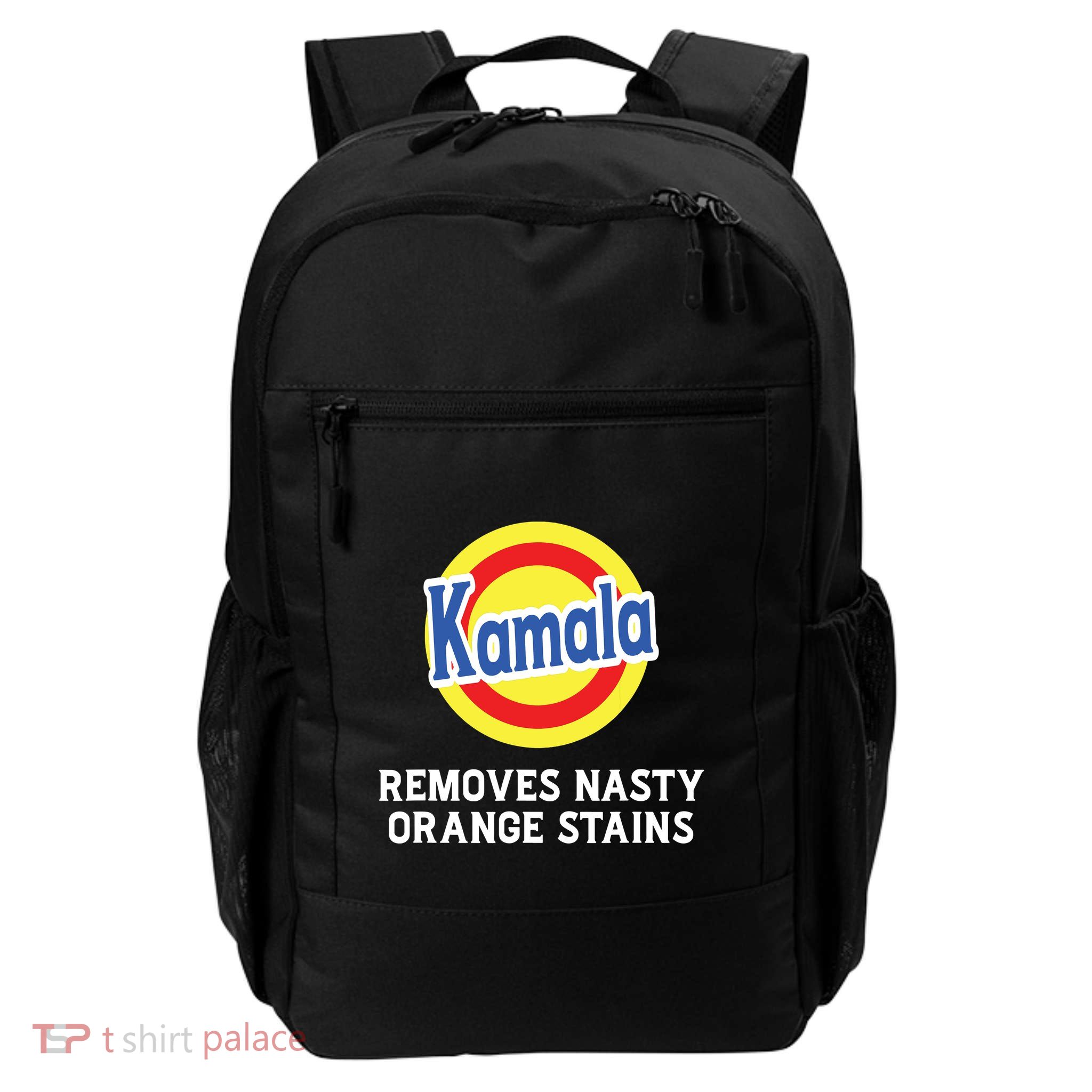 Vote Kamala Removes Nasty Orange Stains Detergent Funny Daily Commute Backpack
