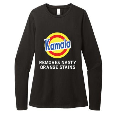 Vote Kamala Removes Nasty Orange Stains Detergent Funny Womens CVC Long Sleeve Shirt